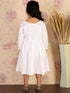 Girl's White Pure Cotton Chikankari Kurta